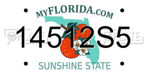 14512S5 Florida License Plate