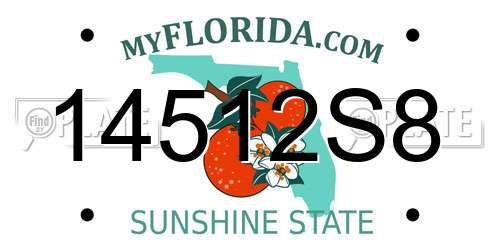 14512S8 Florida License Plate