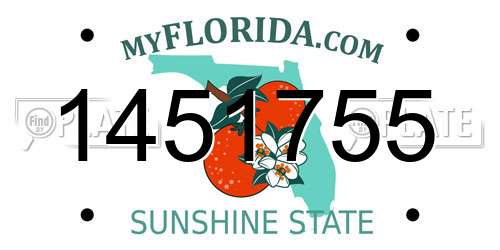 1451755 Florida License Plate