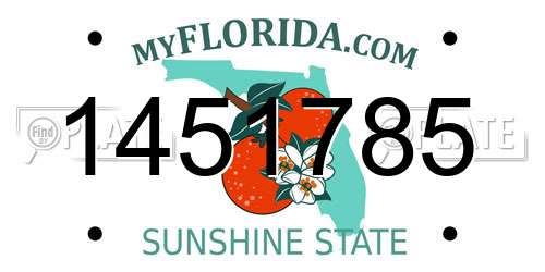 1451785 Florida License Plate