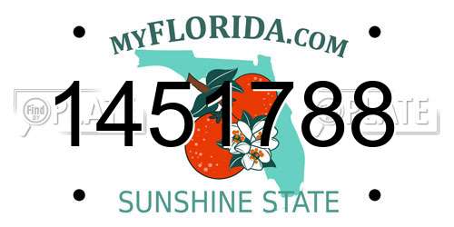 1451788 Florida License Plate