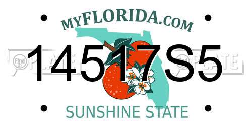14517S5 Florida License Plate