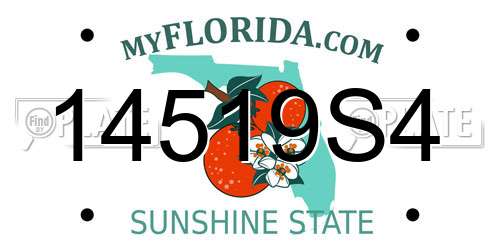 14519S4 Florida License Plate