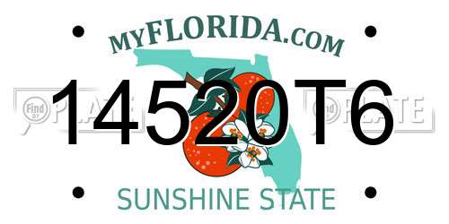 14520T6 Florida License Plate