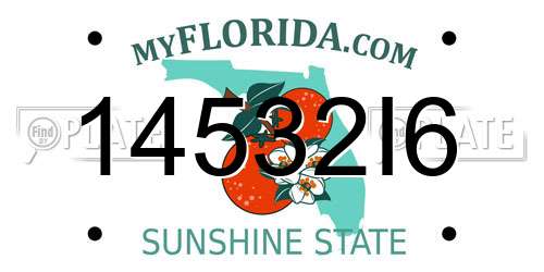 14532I6 Florida License Plate