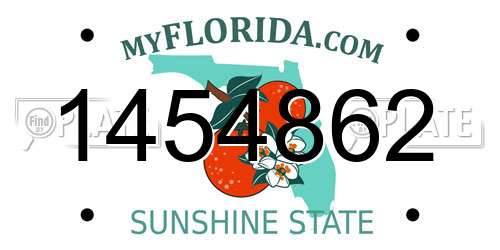 1454862 Florida License Plate