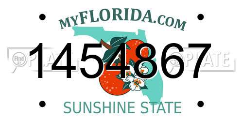 1454867 Florida License Plate