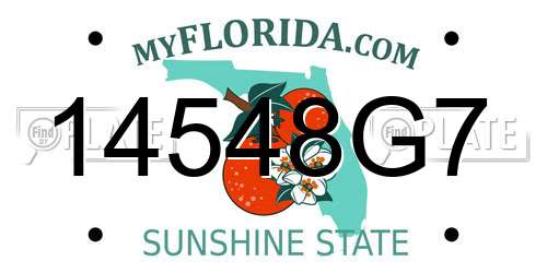 14548G7 Florida License Plate