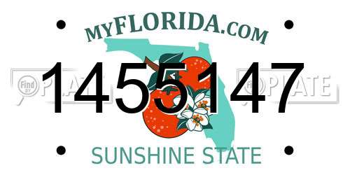 1455147 Florida License Plate