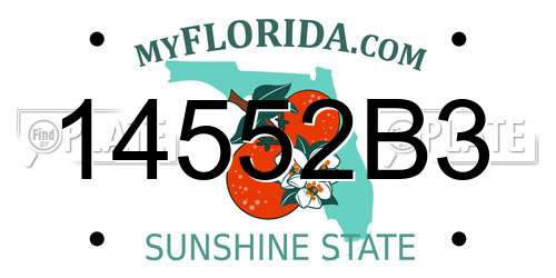 14552B3 Florida License Plate