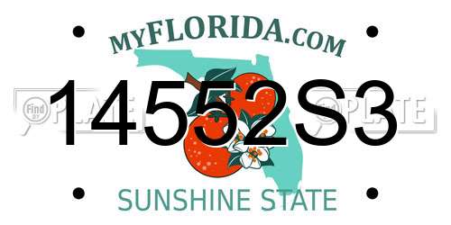 14552S3 Florida License Plate