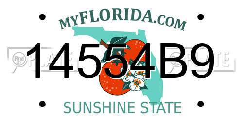 14554B9 Florida License Plate