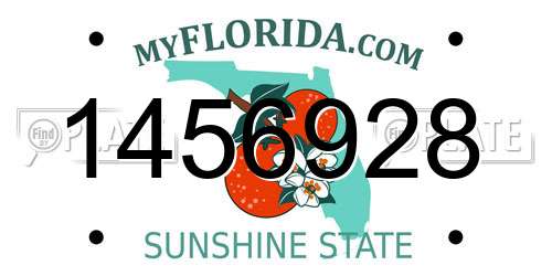 1456928 Florida License Plate