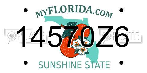 14570Z6 Florida License Plate