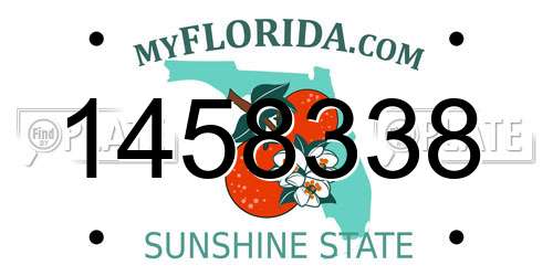 1458338 Florida License Plate