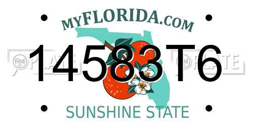 14583T6 Florida License Plate