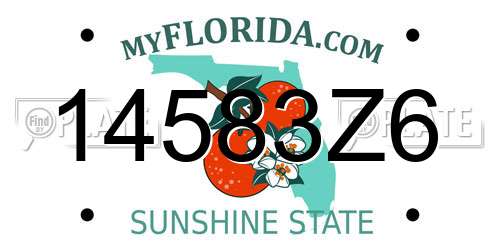 14583Z6 Florida License Plate