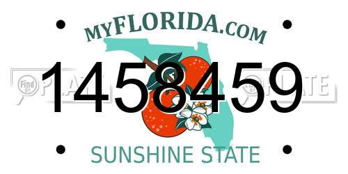 1458459 Florida License Plate