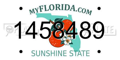 1458489 Florida License Plate