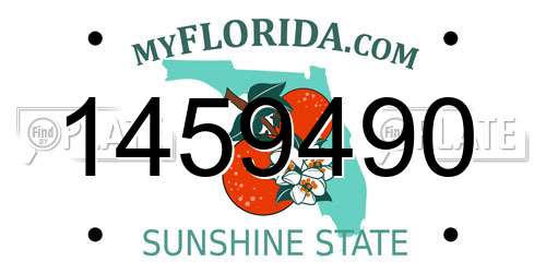 1459490 Florida License Plate