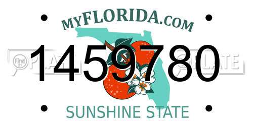 1459780 Florida License Plate