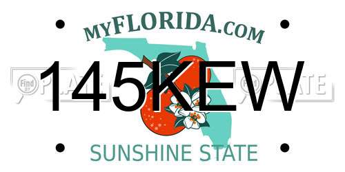 145KEW Florida License Plate
