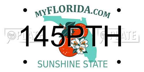 145PTH Florida License Plate