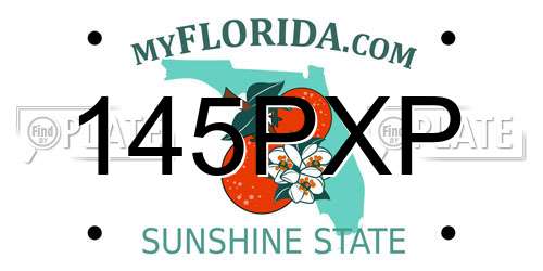 145PXP Florida License Plate