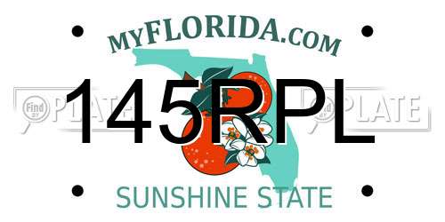 145RPL Florida License Plate