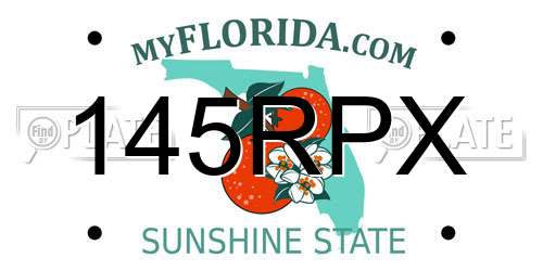 145RPX Florida License Plate