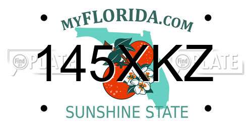 145XKZ Florida License Plate