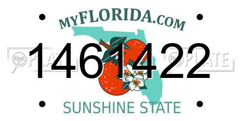 1461422 Florida License Plate