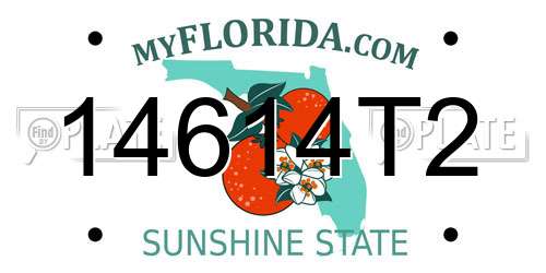 14614T2 Florida License Plate