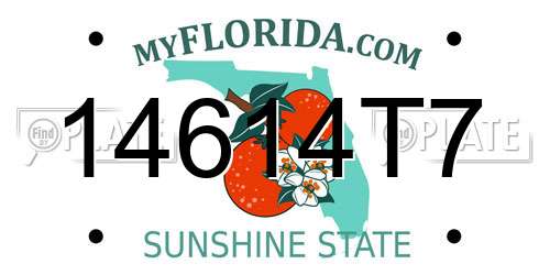 14614T7 Florida License Plate