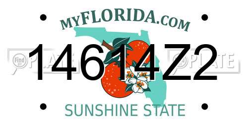 14614Z2 Florida License Plate