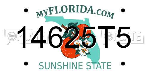14625T5 Florida License Plate