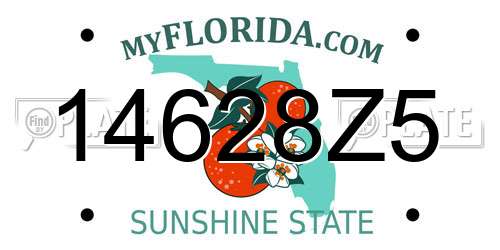 14628Z5 Florida License Plate