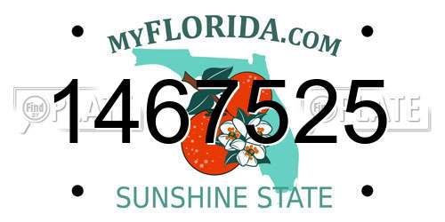 1467525 Florida License Plate
