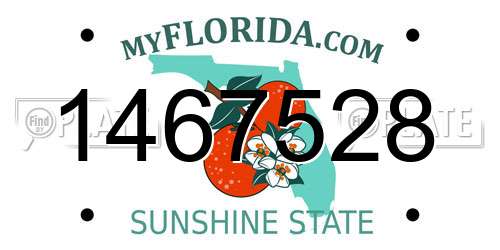 1467528 Florida License Plate