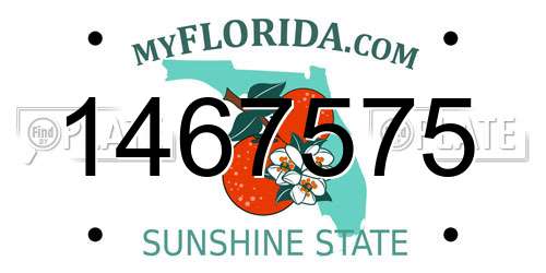 1467575 Florida License Plate