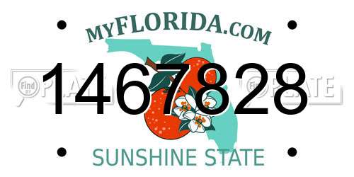 1467828 Florida License Plate