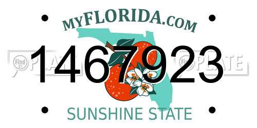 1467923 Florida License Plate