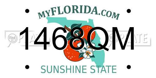 1468QM Florida License Plate