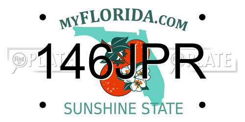 146JPR Florida License Plate