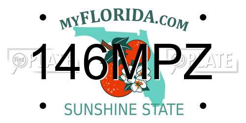 146MPZ Florida License Plate