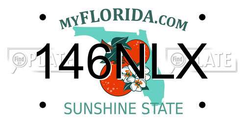 146NLX Florida License Plate