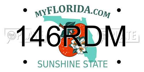 146RDM Florida License Plate
