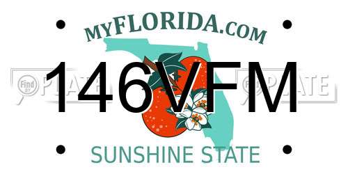 146VFM Florida License Plate