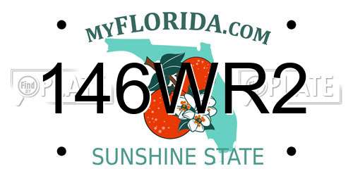 146WR2 Florida License Plate