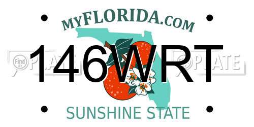 146WRT Florida License Plate